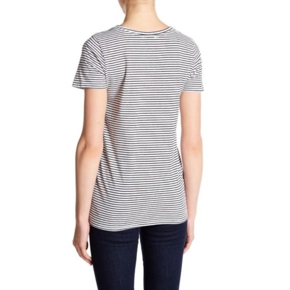 Olivia Sky Ruched Striped Tee - Picture 2 of 6